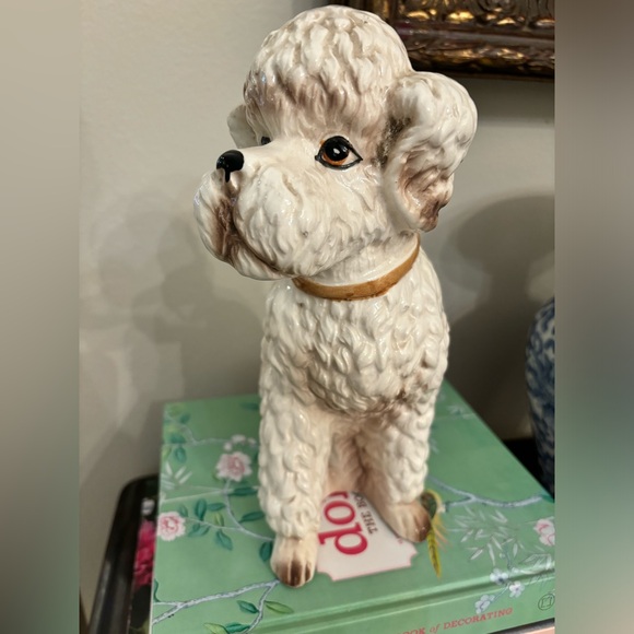 Ceramic White Poodle Dog Figurine - Picture 4 of 5